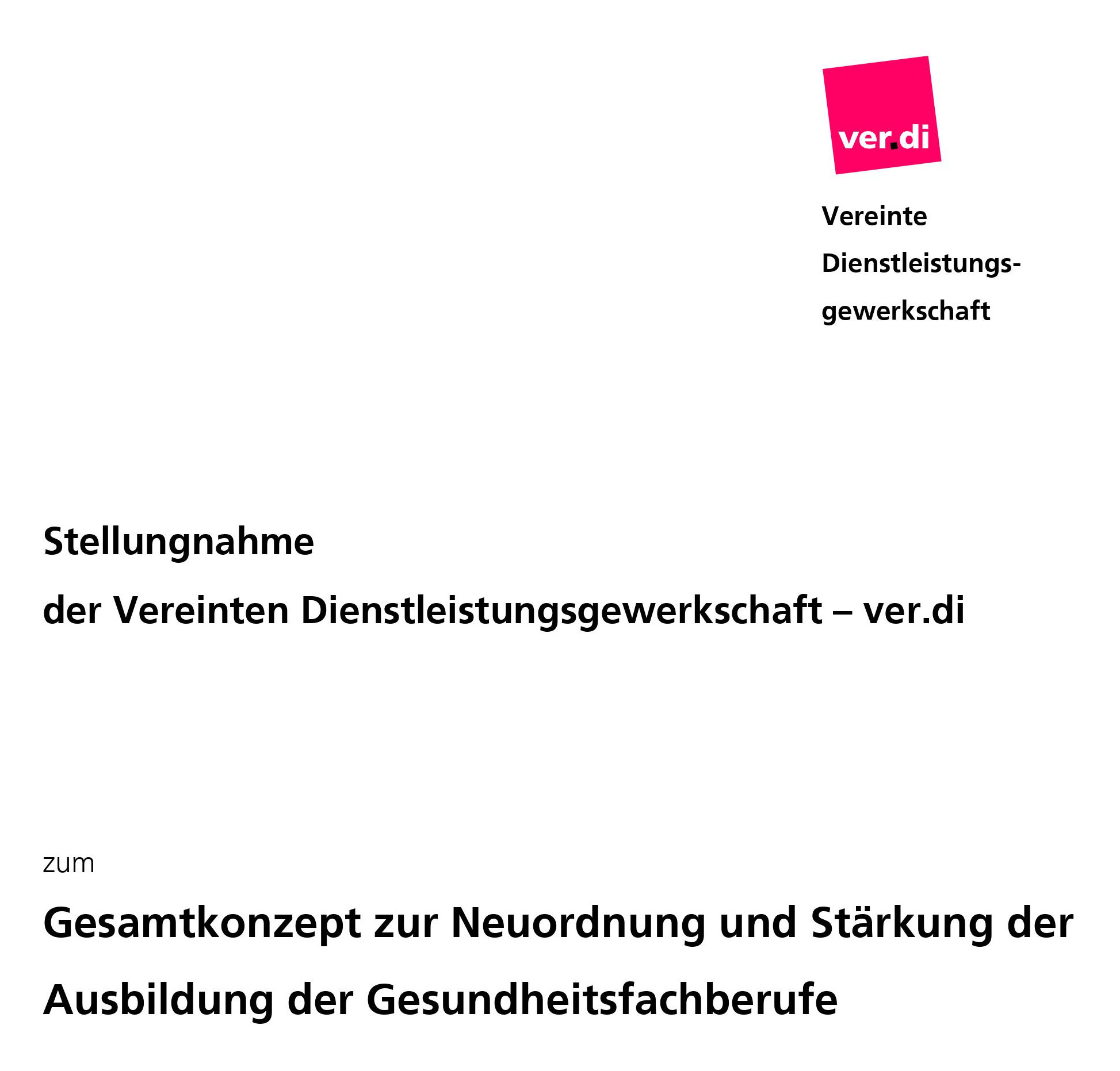 Ver.di schließt hochschulische Ausbildung in der Logopädie/Sprachtherapie nicht aus!